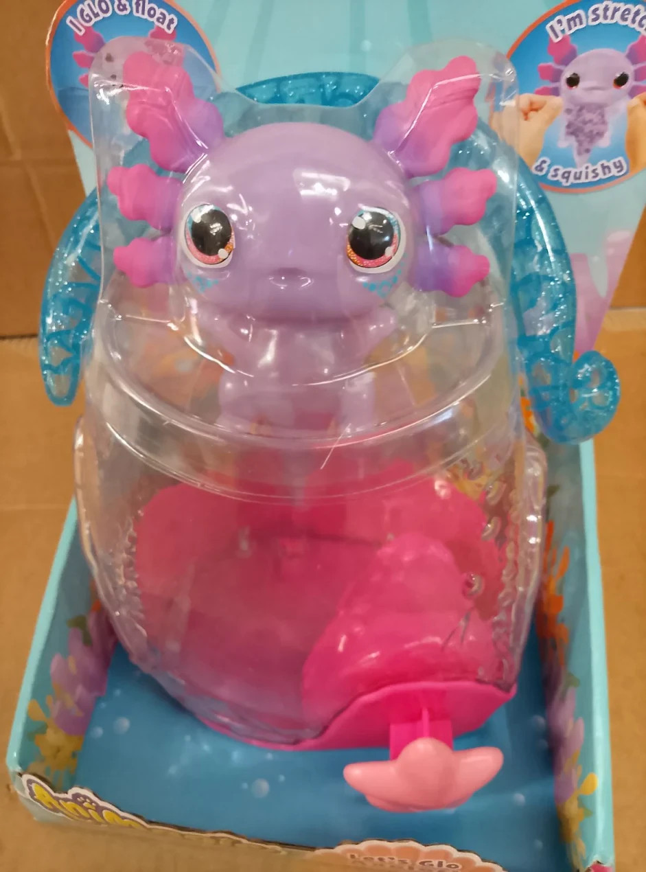 Animagic Let's Glo Axolotl Bubble Reef Set Stretchy & Squishy Toy Kids Ages 4+ - Image 2