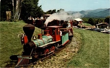 Santa's Workshop, North Pole, N. Y., Candy Cane Express, Boston, Mass. Postcard