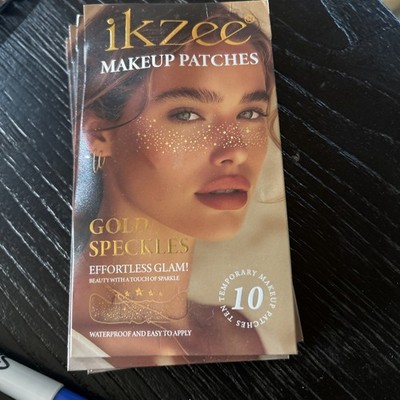 Glitter Freckles Face Tattoo - Gold - Glow Up Makeup Patches - Face Glitter Spec