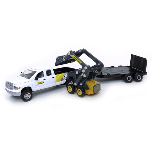 ERTL 1/64 Dodge Pickup with Trailer and New Holland L170 Skid Steer 13862 - Picture 3 of 4