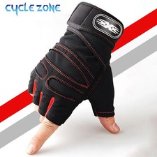 Half Finger Workout Gloves Wrist Wrap Weight Lifting Gym Cycling Sport Gloves