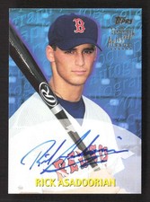 2000 Topps Traded & Rookie Rick Asadoorian Auto Boston Red Sox TV2663