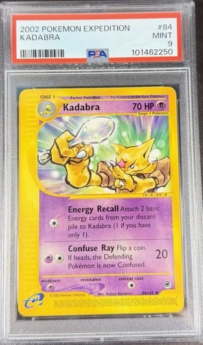 2002 Pokémon Expedition 84 Kadabra PSA 9 Mint