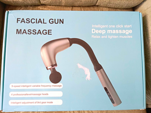 Fascial Gun Massage Gun Deep Massage Handheld 9 Speed 4 Heads USB ABS CE