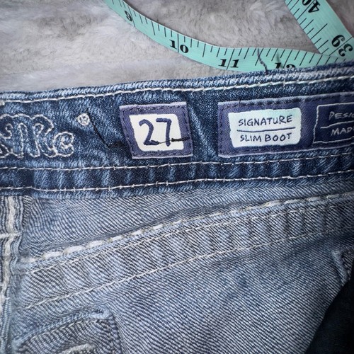 Miss Me Jeans Women's 27 Slim Boot Cut Embellished Pockets Booty Bling 27x32 - Picture 9 of 14