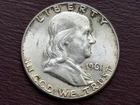 1961 FRANKLIN HALF DOLLAR 90% SILVER .50¢ UNITED STATES   (A252)