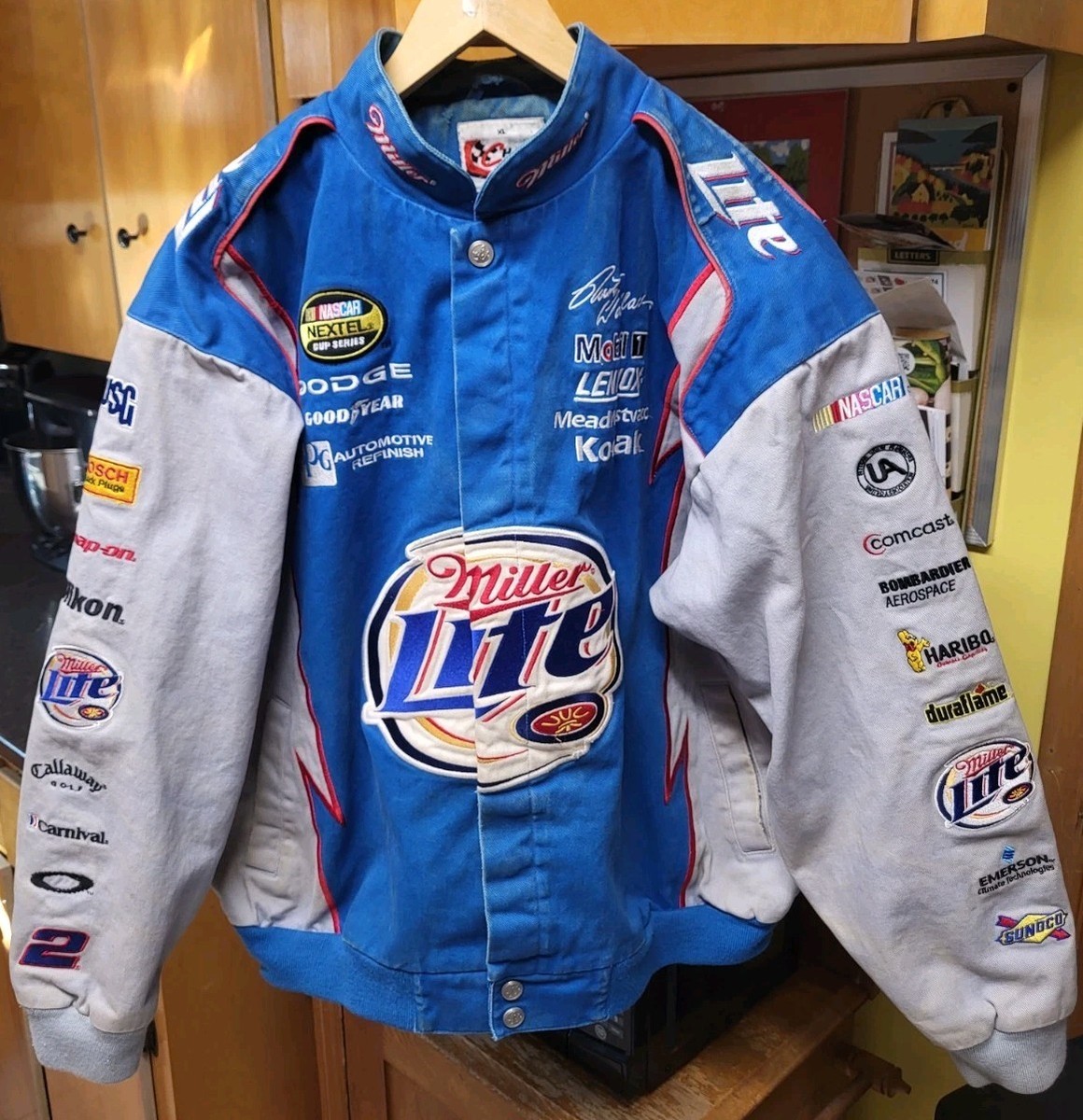Rusty Wallace05ラストレース Vintage 2005 Chase Authentics Rusty Wallace Last Call Denim Jacket