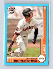 2021 Topps Big League Electric Blue #242 Mike Yastrzemski San Francisco Giants