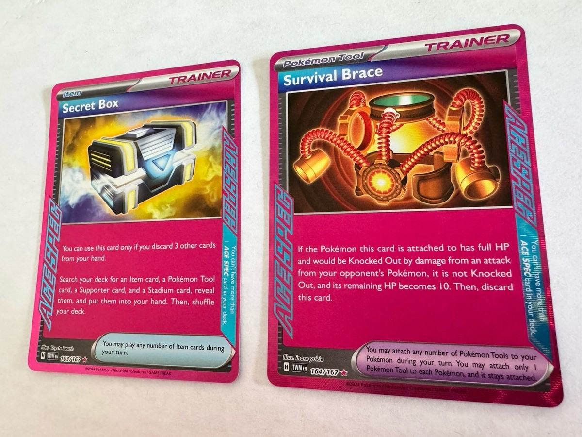 Pokemon Secret Box 163 & Survival Brace 164 - Ace Spec Sv06