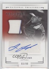 2016 National Treasures Treasure Material Signatures 3/99 Jake Lamb Auto no9