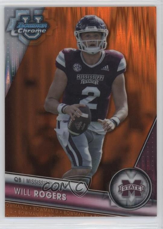 2023 Bowman U Chrome Sapphire Edition Orange /25 Will Rogers #179 1l2z