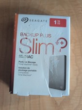 Seagate Backup Plus Slim for Mac 1TB Portable External HDD USB 3.0 Silver