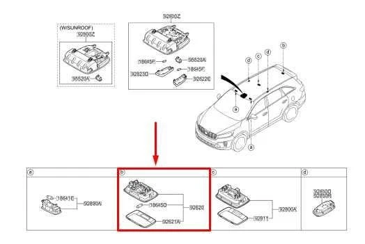 Luz de lectura interior trasera Kia Sorento LX 2016-2020 92620-C5000BGA Foto 2 de 4