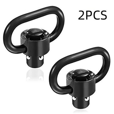 2PCS Heavy Duty Flush Push Button Quick Detach 1.25 Rifle QD Sling Swivel Mount