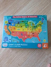 Chuckle Roar Giant Floor Puzzle United States of America Map 50 Pieces Ages 4