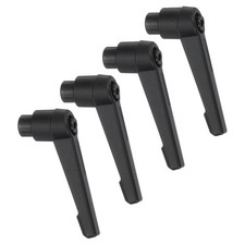 4Pcs Clamping Lever Handles, M6 Female Thread Knobs Handle, Black