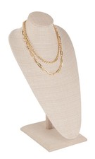 SSWBasics Tall Linen Necklace Display Bust