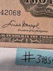Jose RIZAL 2 Peso Banknote Series Of 1949 Pristine Never Folded- RARE — photo 1