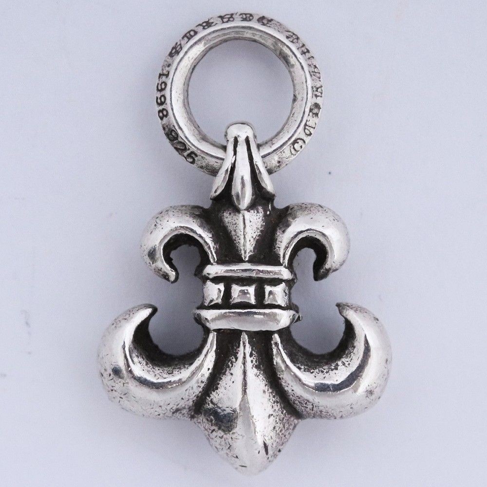 正規品 CHROME HEARTS シルバー925 BS FLUER チャーム CHROME HEARTS BS Fleur Charm Small Silver Pendant Necklace Top | eBay