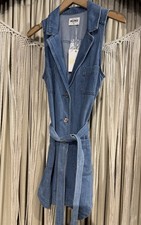 Show Me Your Momo Fairfield Denim Vest Dress, Medium