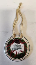Longaberger 1996 "Merry Christmas"  Tie-on to Trim your Basket or Ornament