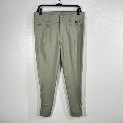 Kerrits Riding Breeches Womens Large Tan Knee Grip Stretch Equestrian Pants