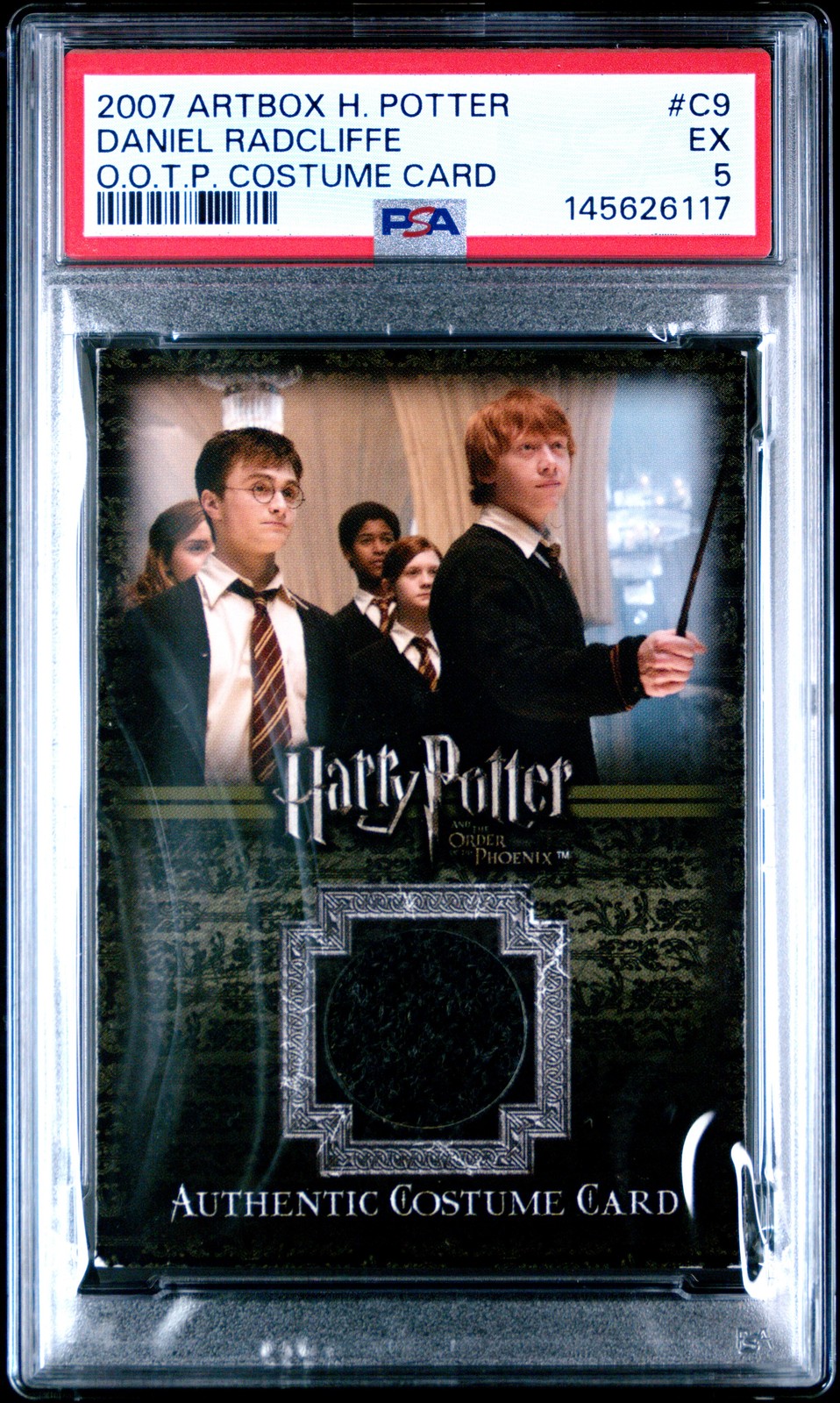 2007 ARTBOX HARRY POTTER #C9 DANIEL RADCLIFFE COSTUME CARD /550 PSA 5