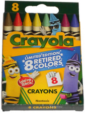 Crayola Crayons Retired Colors 8 Piece Limited Edition with Box 1 Box