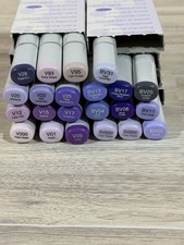 Copic Sketch Markers in a variety of violet a...