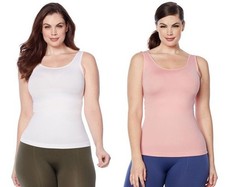 Yummie 2-pack Seamless 2-Way Shaping Tank, White/Pink, L/XL