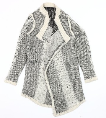 Vila Clothes Damen Strickjacke grau vorne offen Größe XS