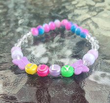 Personalized Letter Charm Beaded Stretch Brac...