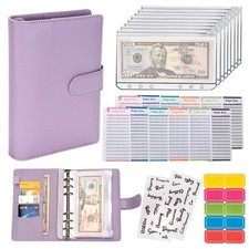 NICOOTHBudget Binder Cash Envelopes A6 Money Saving Binder with Zipper envelo...