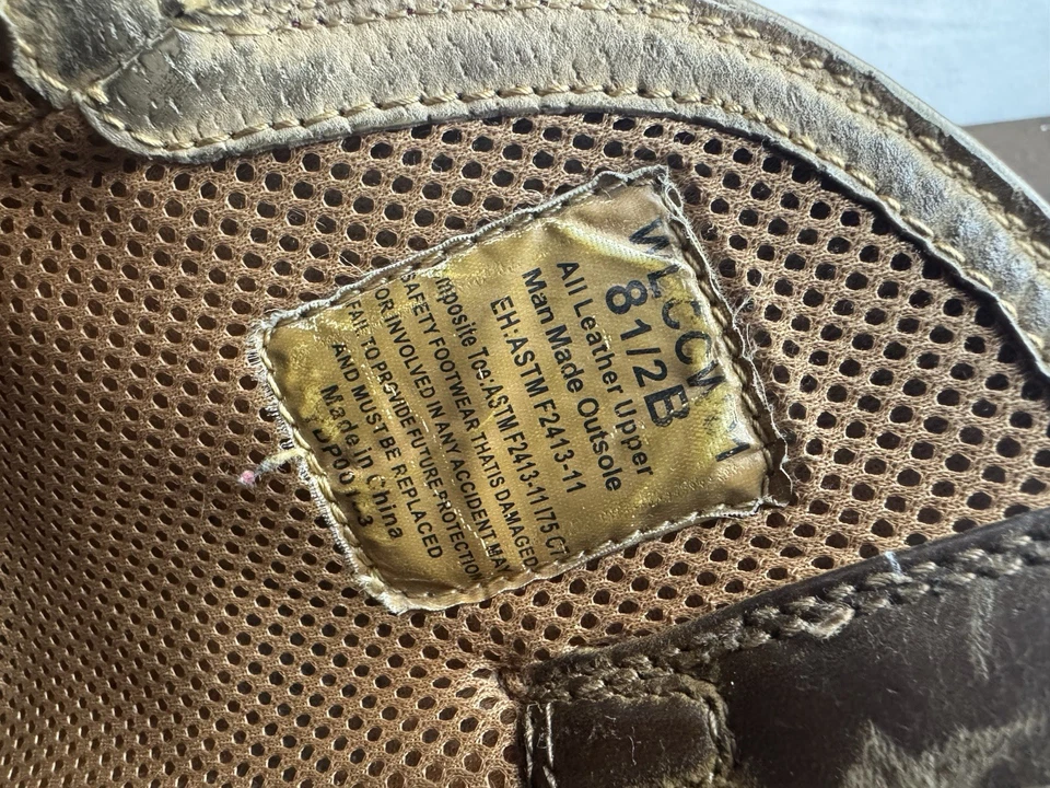 Botas de Trabajo Ariat Workhog Puntera Compuesta Para Hombre 8.5B Cuero Marrón EH ASTM F2413-11 Foto 4 de 4