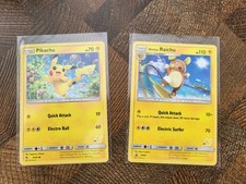 Pikachu 19/68 #30 | Raichu SM65 #25 Stamped Battle Academy Cards - Pokemon TCG