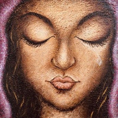 Unikat Original Acryl Gemälde auf Leinwand Größe:30/30cm