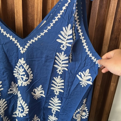 Pranella Embroidered Amal Boho Swing Dress. Size 3/ 8-12 - Picture 4 of 7