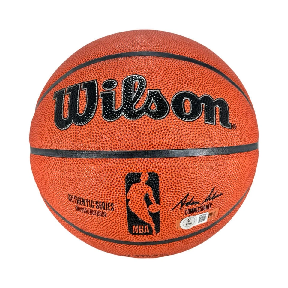 Larry Bird Signed Wilson NBA Authentic Series Basketball Silver Ink (Beckett) - Image 3 of 3