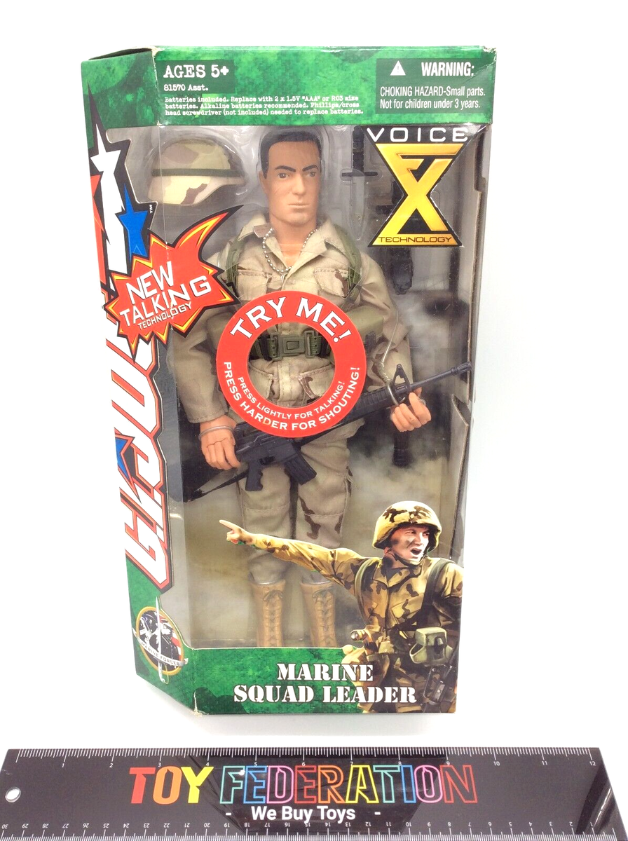 GI Joe Voice FX Talking Marine SQUAD LEADER 12