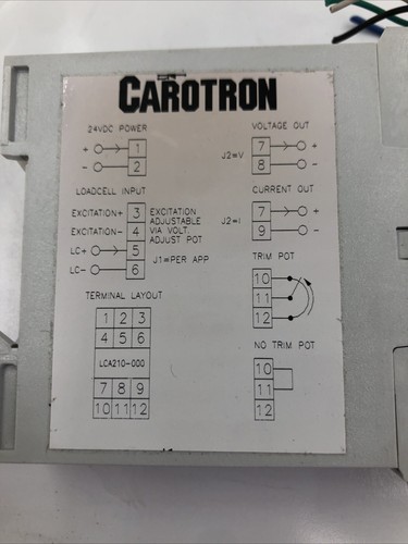 Carotron Load Cell Amplifier Module,Model: LCA210-000. - Picture 5 of 6