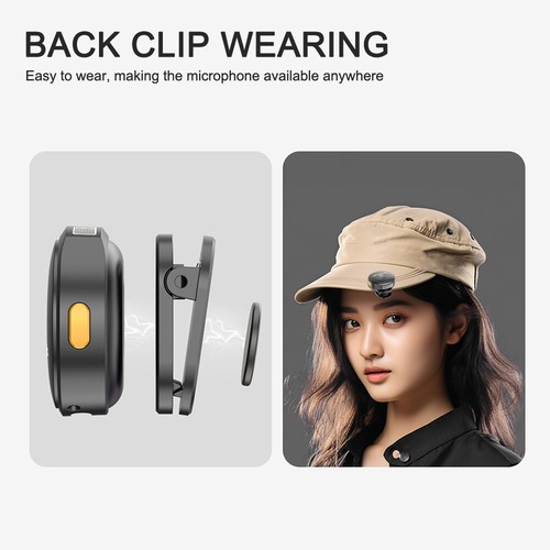 Wireless Lavalier Microphone Lapel Mic for iPhone Android Phone DSLR Camera US - Picture 9 of 25