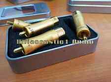 4x GF-RHO10R Occ Rhodium Plated RCA Connector Plug Phono Plugs