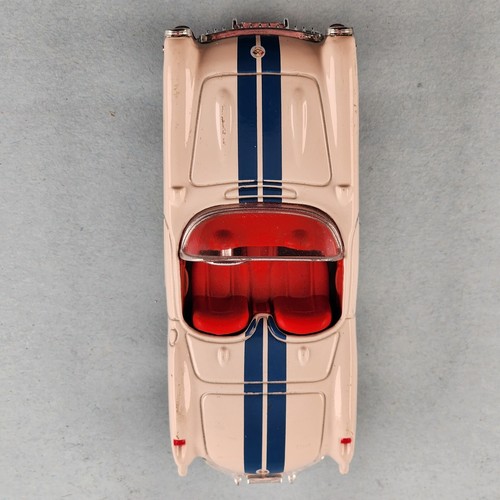 1957 Corvette Convertible Vintage New Ray Diecast Model Car White Blue 80s China - Picture 5 of 12