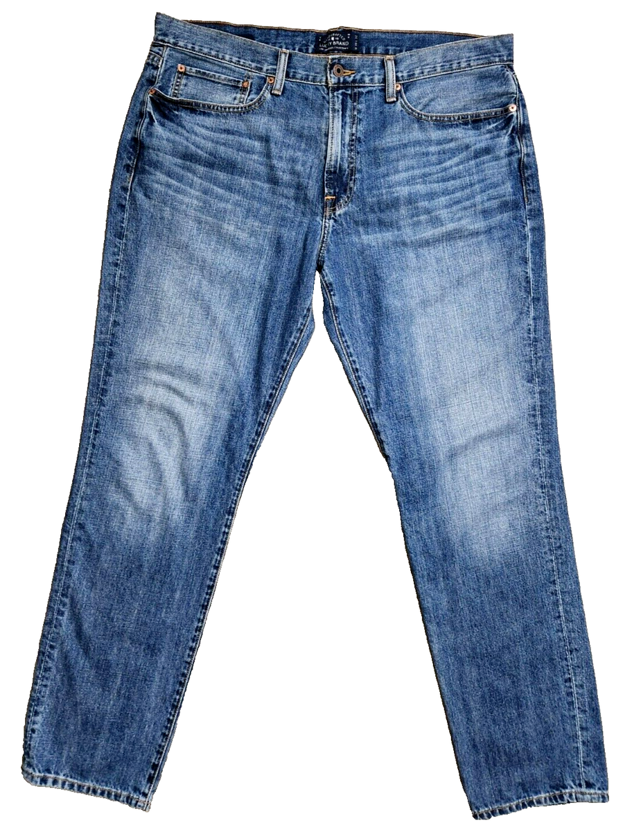 Lucky Brand 121 Heritage Slim Jeans Mens 38x32* (Fits 39x32) Straight Blue  Denim