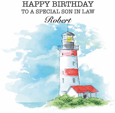 Biglietto D'Auguri Personalizzato Per Uomo - Compleanno - Fatto A Mano UK - Con Stelle