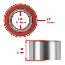 Caltric Chrome-Plated Gearcase Bearing For Polaris ATV (1999-2021) – 3233714 Replacement