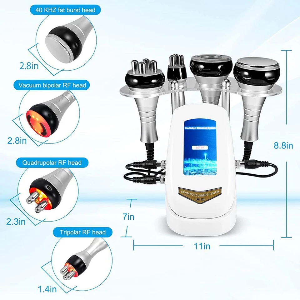 Máquina de cavitación ultrasónica 4 en 1 RF 40K dispositivo de belleza corporal eliminador de grasa - Imagen 3 de 4