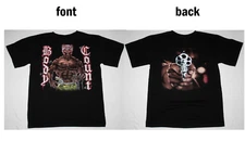 Vtg BODY COUNT COP KILLER Heavy Cotton Black Unisex T Shirt For Men CS381