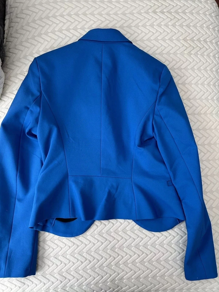 Express - Traje Falda Peplum - Azul - Talla 0 y 2 Foto 2 de 4