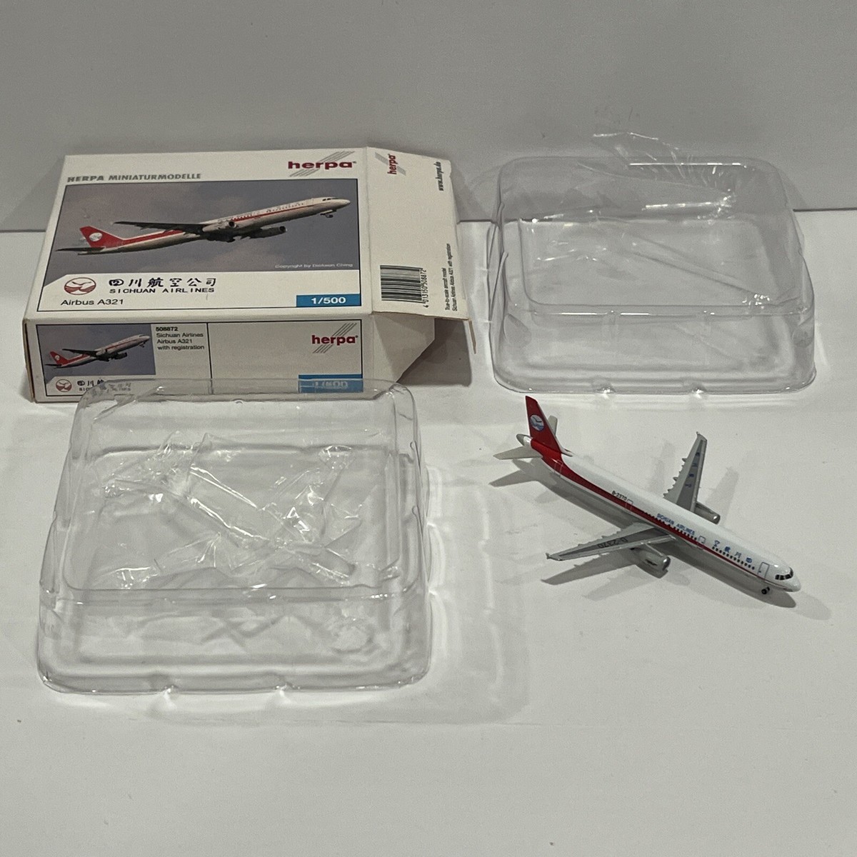 1:500 Herpa Sichuan Airlines China Airbus A321 Jet Die Toy